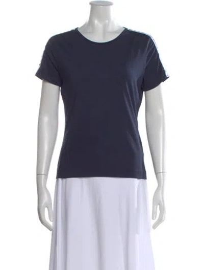 Pre-owned Tory Sport Crew Neck Short Sleeve T-shirt In Blue