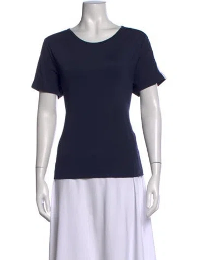 Pre-owned Tory Sport Crew Neck Short Sleeve T-shirt In Blue