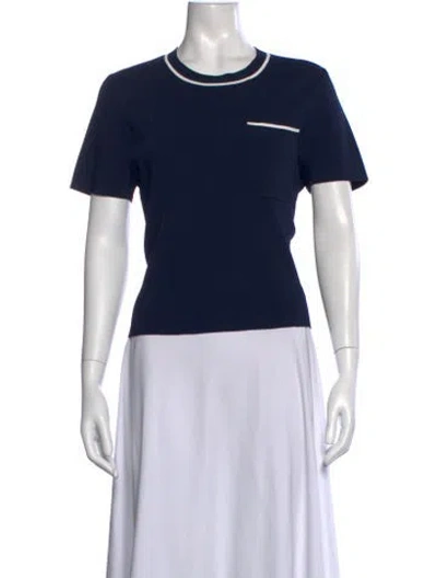 Pre-owned Tory Sport Crew Neck Short Sleeve T-shirt In Blue