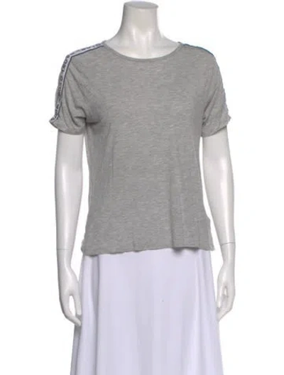 Pre-owned Tory Sport Crew Neck Short Sleeve T-shirt In Gray