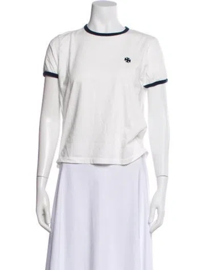 Pre-owned Tory Sport Crew Neck Short Sleeve T-shirt In Neutral