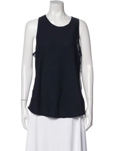 Pre-owned Tory Sport Crew Neck Sleeveless Top In Black