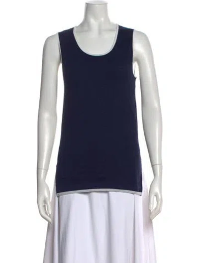 Pre-owned Tory Sport Crew Neck Sleeveless Top In Blue