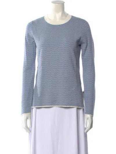 Pre-owned Tory Sport Crew Neck Sweater In Blue