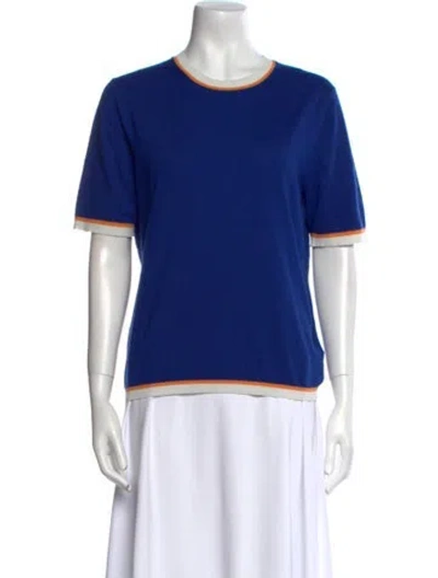 Pre-owned Tory Sport Crew Neck Sweater In Blue