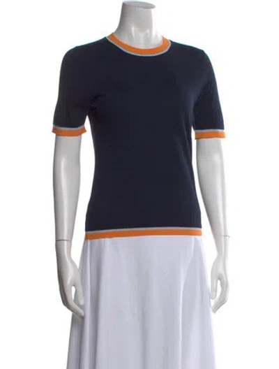 Pre-owned Tory Sport Crew Neck Sweater In Blue