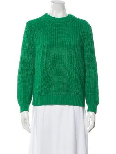 Pre-owned Tory Sport Crew Neck Sweater In Green
