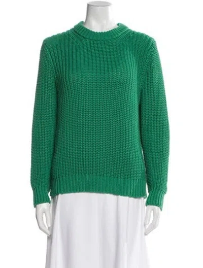 Pre-owned Tory Sport Crew Neck Sweater In Green