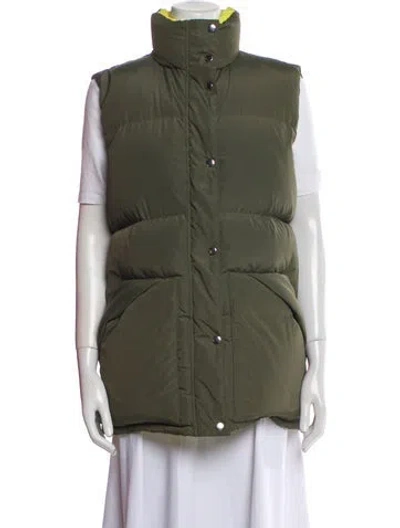 Pre-owned Tory Sport Down Jacket In Green