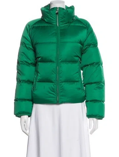 Pre-owned Tory Sport Down Jacket In Green