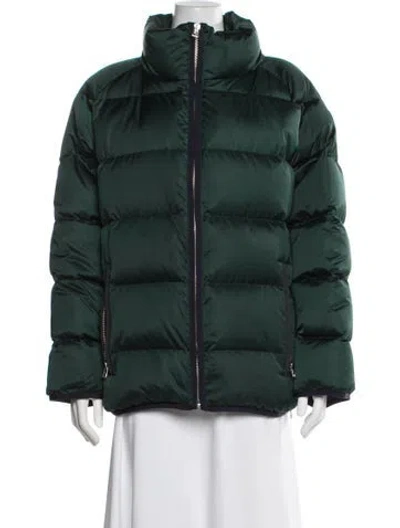 Pre-owned Tory Sport Down Jacket In Green