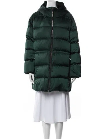 Pre-owned Tory Sport Down Jacket In Green