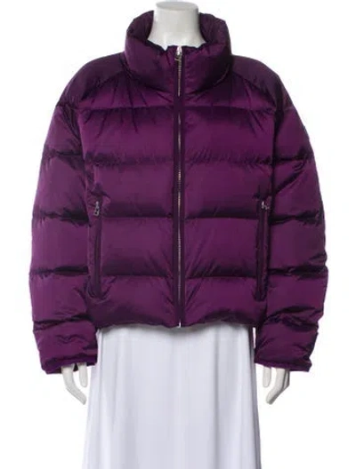 Pre-owned Tory Sport Down Jacket In Purple