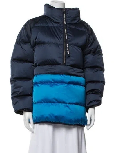 Pre-owned Tory Sport Down Jacket W/ Tags In Blue