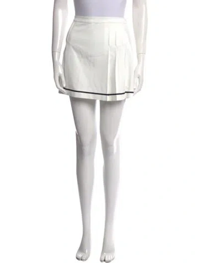 Pre-owned Tory Sport Embroidered Accent Mini Skirt In Multi