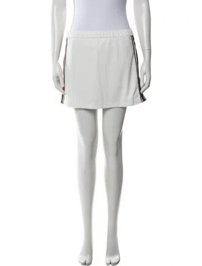 Pre-owned Tory Sport Embroidered Accent Mini Skirt W/ Tags In Pink/white