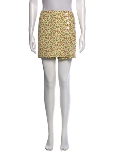 Pre-owned Tory Sport Floral Print Knee-length Shorts In Neutral