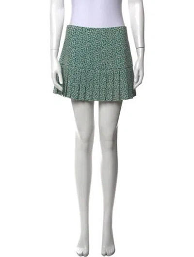 Pre-owned Tory Sport Floral Print Mini Shorts In Green
