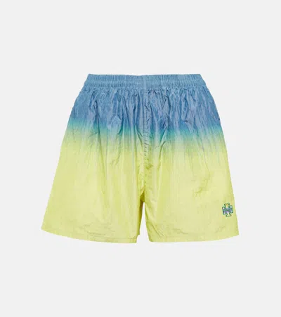 Tory Sport Gradient Shorts In Purple/yellow Essence