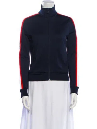 Pre-owned Tory Sport Graphic Print Bomber Jacket In Blue