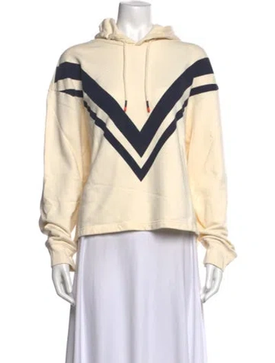Pre-owned Tory Sport Graphic Print Crew Neck Hoodie In Neutrals