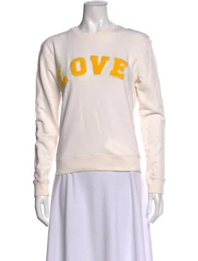 Pre-owned Tory Sport Graphic Print Crew Neck Sweater In Neutral
