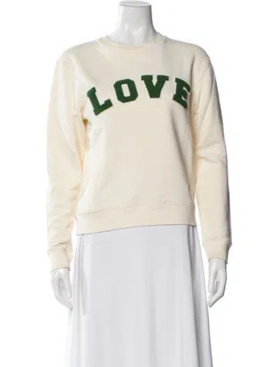 Pre-owned Tory Sport Graphic Print Crew Neck Sweatshirt In Neutral