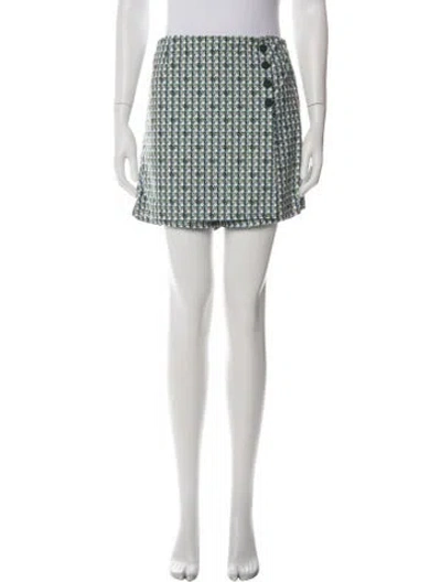 Pre-owned Tory Sport Graphic Print Mini Skirt In Green