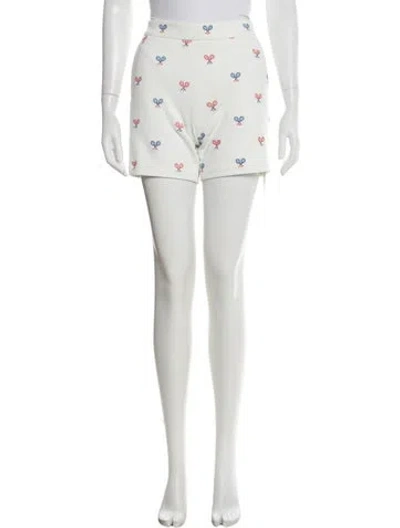 Pre-owned Tory Sport Graphic Print Mini Skirt In White