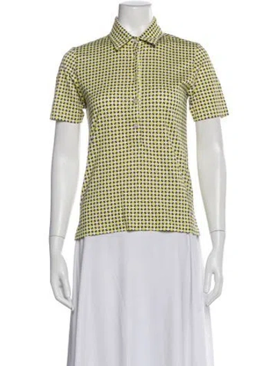 Pre-owned Tory Sport Graphic Print Short Sleeve Polo In Blue
