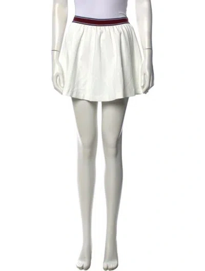 Pre-owned Tory Sport Grosgrain Trim Mini Skirt In Neutrals