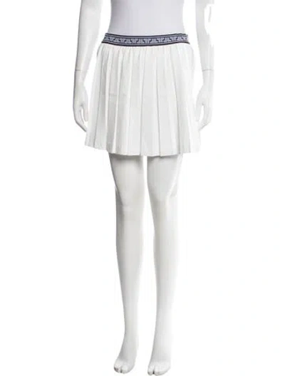 Pre-owned Tory Sport Grosgrain Trim Mini Skirt W/ Tags In White