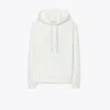 Tory Sport Tory Burch French Terry Logo Hoodie In Snow White