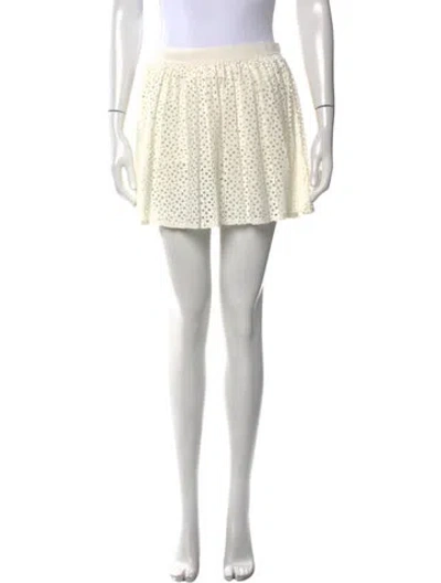 Pre-owned Tory Sport Lace Pattern Mini Skirt In Neutral
