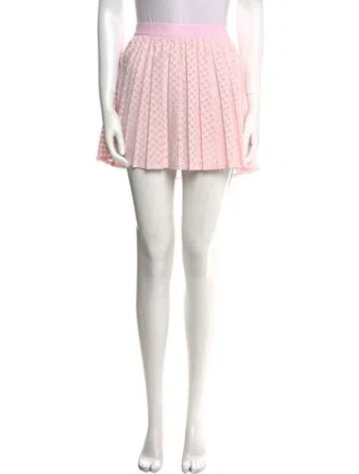 Pre-owned Tory Sport Lace Pattern Mini Skirt In White