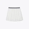 Tory Sport Tory Burch Pleated Laser-cut Tennis Skirt In Snow White