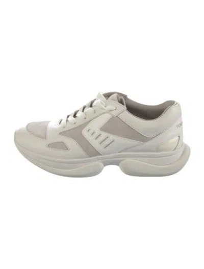 Pre-owned Tory Sport Leather Athletic Sneakers In White