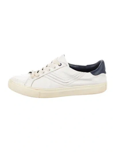 Pre-owned Tory Sport Leather Sneakers In White