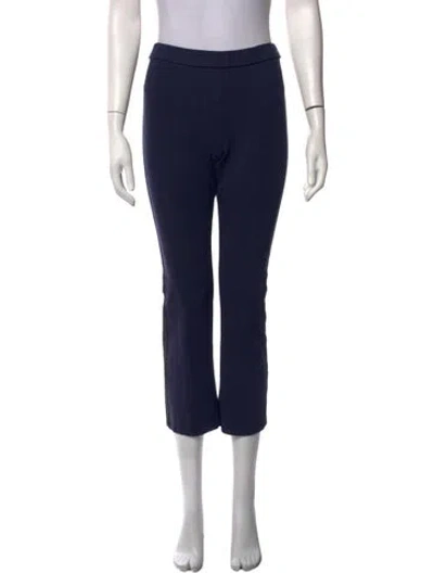 Pre-owned Tory Sport Linen Straight Leg Pants In Black/blue
