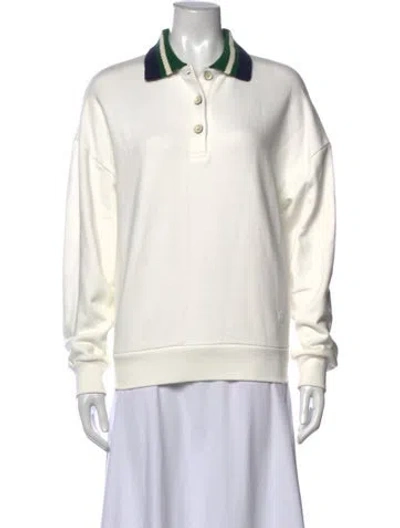 Pre-owned Tory Sport Long Sleeve Polo W/ Tags In White