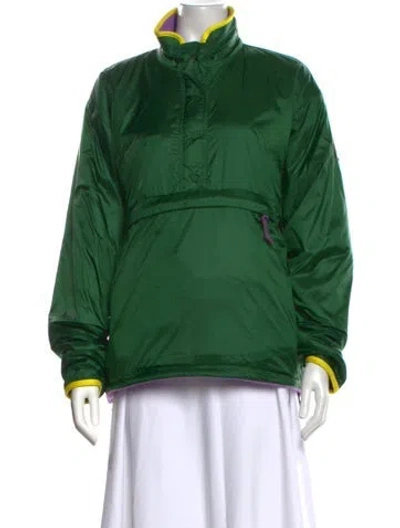 Pre-owned Tory Sport Long Sleeve Sweatshirt In Green