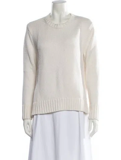 Pre-owned Tory Sport Merino Wool Crew Neck Sweater In Neutral