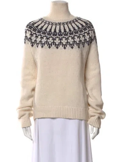 Pre-owned Tory Sport Merino Wool Graphic Print Sweater