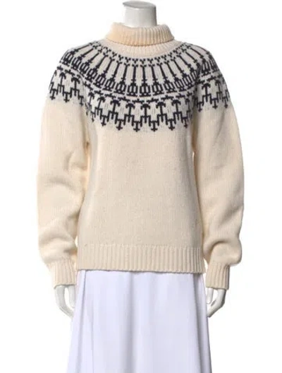 Pre-owned Tory Sport Merino Wool Printed Sweater