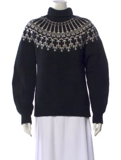 Pre-owned Tory Sport Merino Wool Printed Sweater In Multi