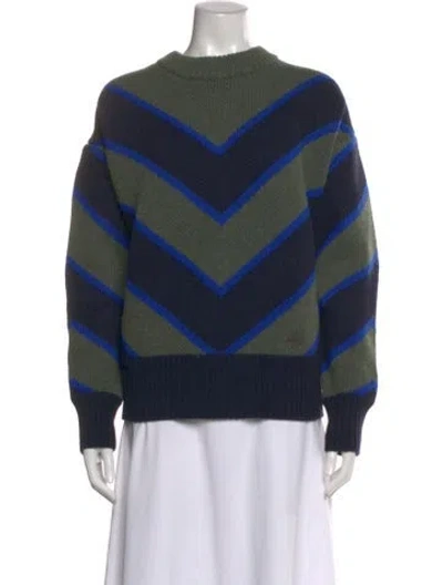 Pre-owned Tory Sport Merino Wool Striped Sweater In Multi