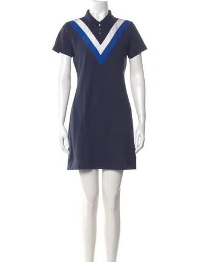 Pre-owned Tory Sport Mini Dress In Blue