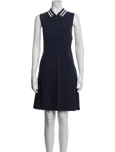 Pre-owned Tory Sport Mini Dress In Blue