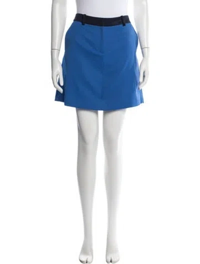 Pre-owned Tory Sport Mini Skirt In Blue