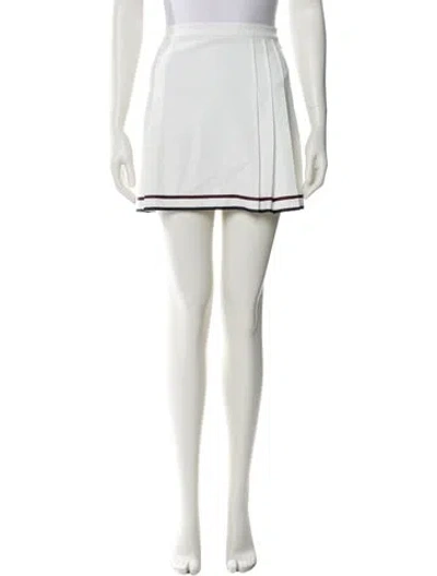 Pre-owned Tory Sport Mini Skirt In White